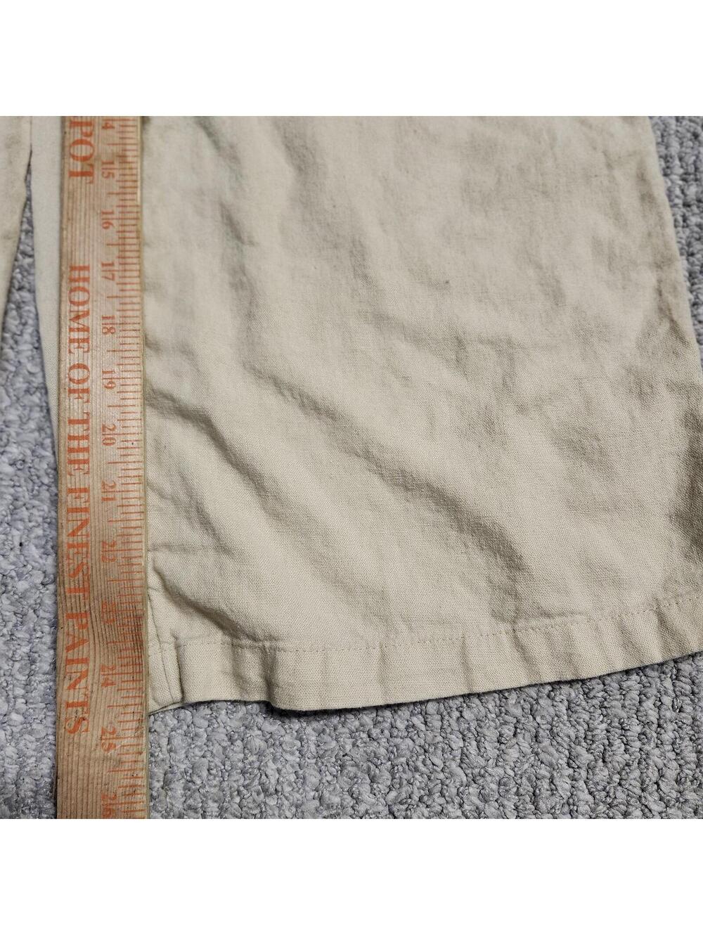 Universal Thread Beige Linen Rayon Staright Leg Jumpsuit XS - Picture 4 of 10